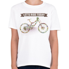 PRINTFASHION Irány biciklizni! - Gyerek póló - Fehér gyerek póló