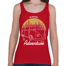 PRINTFASHION Irány kalandozni - Női atléta - Cseresznyepiros női trikó