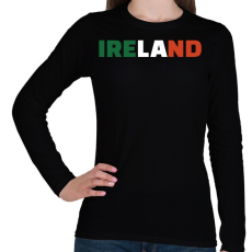 PRINTFASHION Ireland - Női hosszú ujjú póló - Fekete