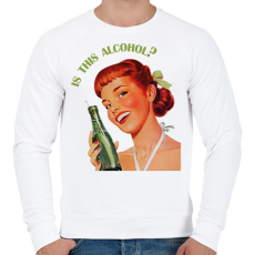 PRINTFASHION Is this alcohol?  - Férfi pulóver - Fehér