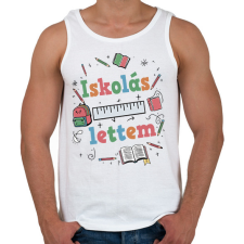 PRINTFASHION Iskolás lettem - Férfi atléta - Fehér atléta, trikó