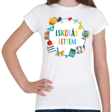 PRINTFASHION Iskolás lettem - Női póló - Fehér