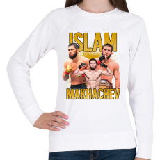 PRINTFASHION Islam Makhachev - Női pulóver - Fehér