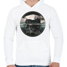 PRINTFASHION islandproject-01-01.png - Férfi kapucnis pulóver - Fehér férfi pulóver, kardigán