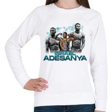 PRINTFASHION Israel Adesanya - Női pulóver - Fehér