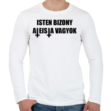 PRINTFASHION Isten bizony ateista vagyok! - Férfi hosszú ujjú póló - Fehér férfi póló