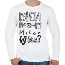 PRINTFASHION isten hozott_b - Férfi hosszú ujjú póló - Fehér férfi póló