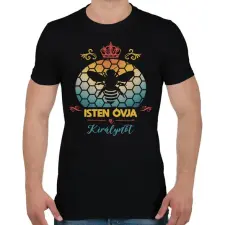 PRINTFASHION Isten óvja a Királynőt - Férfi póló - Fekete férfi pulóver, kardigán