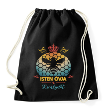 PRINTFASHION Isten óvja a Királynőt - Sportzsák, Tornazsák - Fekete tornazsák