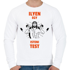 PRINTFASHION ISTENI TEST - Férfi pulóver - Fehér