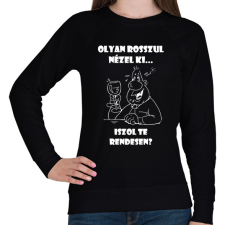 PRINTFASHION Iszol te rendesen? - Női pulóver - Fekete női pulóver, kardigán