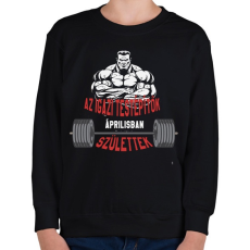 PRINTFASHION IT Április - Gyerek pulóver - Fekete