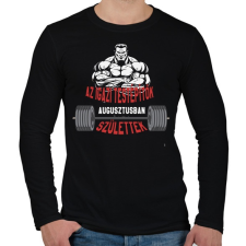 PRINTFASHION IT Augusztus - Férfi hosszú ujjú póló - Fekete férfi póló