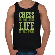 PRINTFASHION It has rules - Chess - Férfi atléta - Fekete atléta, trikó