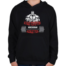 PRINTFASHION IT Március - Gyerek kapucnis pulóver - Fekete gyerek pulóver, kardigán