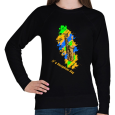 PRINTFASHION it's a saxophone day - Női pulóver - Fekete