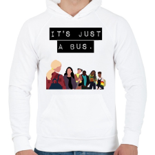 PRINTFASHION It's just a bus. - Férfi kapucnis pulóver - Fehér férfi pulóver, kardigán