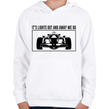 PRINTFASHION It's lights out - Gyerek kapucnis pulóver - Fehér gyerek pulóver, kardigán