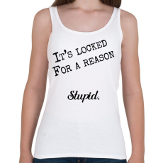 PRINTFASHION It's locked for a reason - Telefontok - Női atléta - Fehér