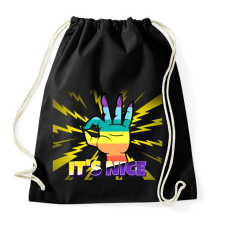 PRINTFASHION IT'S NICE - Sportzsák, Tornazsák - Fekete tornazsák