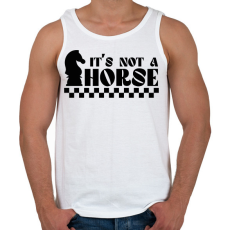 PRINTFASHION It's not a horse - Férfi atléta - Fehér