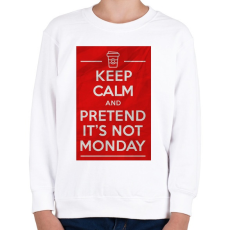 PRINTFASHION It's not monday - Gyerek pulóver - Fehér