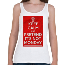 PRINTFASHION It's not monday - Női atléta - Fehér női trikó