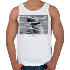 PRINTFASHION It's OK - szobrok - Férfi atléta - Fehér