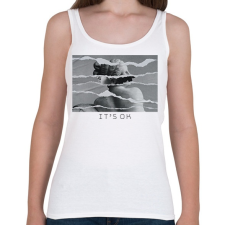 PRINTFASHION It's OK - szobrok - Női atléta - Fehér női trikó