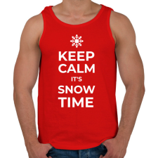 PRINTFASHION IT'S SNOW TIME - Férfi atléta - Piros atléta, trikó