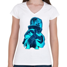 PRINTFASHION Itachi Ghost - Női V-nyakú póló - Fehér