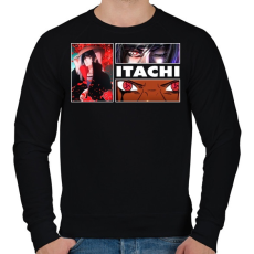 PRINTFASHION Itachi Uchiha montage - Férfi pulóver - Fekete