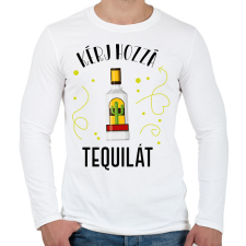 PRINTFASHION Ital páros - Tequila - Férfi hosszú ujjú póló - Fehér férfi póló