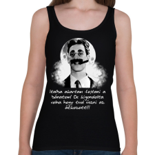 PRINTFASHION Italba akartam fojtani a bánatom! - Női atléta - Fekete női trikó