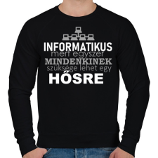 PRINTFASHION ithero-hu-dark - Férfi pulóver - Fekete férfi pulóver, kardigán