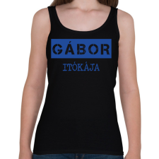 PRINTFASHION Itókája - névvel (bögre) - Női atléta - Fekete női trikó