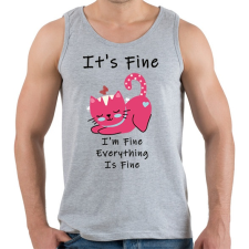 PRINTFASHION its fine - Férfi atléta - Sport szürke atléta, trikó