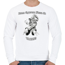 PRINTFASHION Itt úgysem jössz át - Gandalf - Gyűrűk ura - Férfi pulóver - Fehér férfi pulóver, kardigán