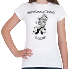 PRINTFASHION Itt úgysem jössz át - Gandalf - Gyűrűk ura - Női póló - Fehér női póló