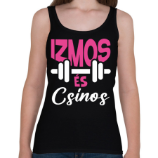 PRINTFASHION Izmos és csinos - Női atléta - Fekete női trikó