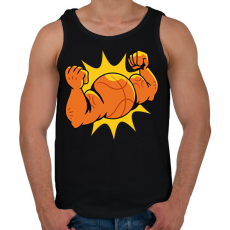 PRINTFASHION Izmos kosaras - Férfi atléta - Fekete