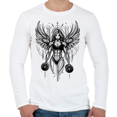 PRINTFASHION Izmos nő - Férfi hosszú ujjú póló - Fehér