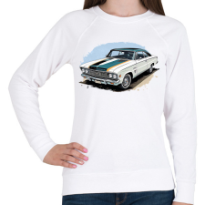 PRINTFASHION Izomautó - Női pulóver - Fehér női pulóver, kardigán