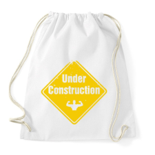 PRINTFASHION Izomépítés folyamatban - Sportzsák, Tornazsák - Fehér tornazsák