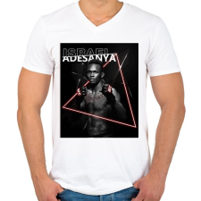 PRINTFASHION Izzy - Férfi V-nyakú póló - Fehér férfi póló