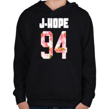PRINTFASHION J-Hope BTS - Gyerek kapucnis pulóver - Fekete gyerek pulóver, kardigán