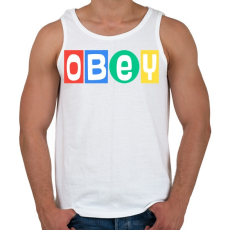 PRINTFASHION J-Hope OBEY - Férfi atléta - Fehér
