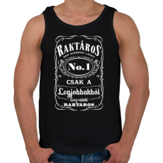 PRINTFASHION Jack Daniels style - Férfi atléta - Fekete