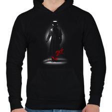 PRINTFASHION Jack - Férfi kapucnis pulóver - Fekete férfi pulóver, kardigán