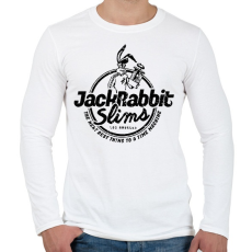 PRINTFASHION Jackrabbit - Férfi hosszú ujjú póló - Fehér